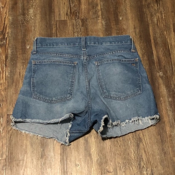 Madewell Shorts Women's 28 High Rise Cut Off Frayed Hem Spring Denim - Picture 5 of 6